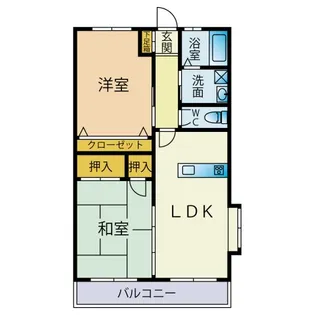 武美ハイツ【1階】の間取り