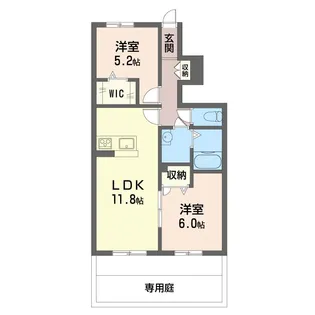 プレビアス【1階】の間取り