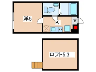 フェリーチェ生田【2階】の間取り