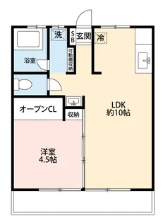ミリオンハイツ【1階】の間取り