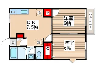 エミネンスA【2階】の間取り
