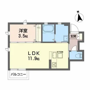 メゾン・アントワ【1階】の間取り