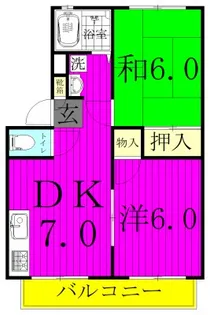クレール相模台【1階】の間取り