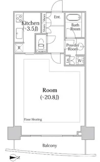 河田町ガーデン クラブフロア【34階】の間取り