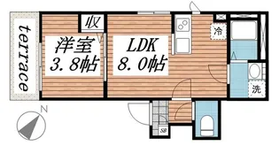 カーサリッツ八千代台【1階】の間取り