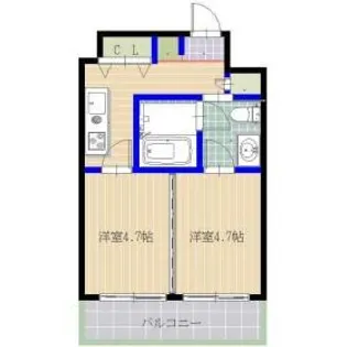 CUBE HARUYOSHI patio【3階】の間取り