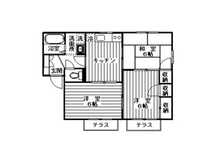 コーポラス東【2階】の間取り