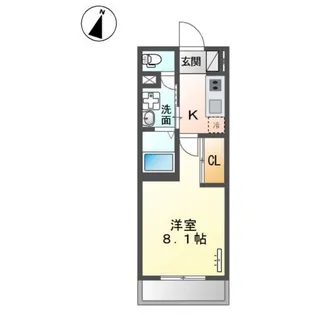 ヴァローレ日比野【1階】の間取り