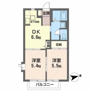 パルメゾン【1階】の間取り