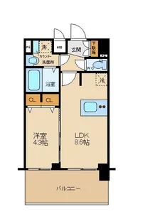 プレサンスTHE KYOTO彩美【4階】の間取り