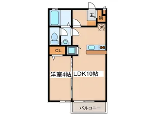 ラテ-ルブリエ【2階】の間取り