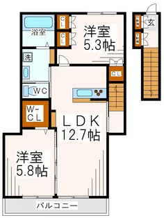 アクティス【2階】の間取り