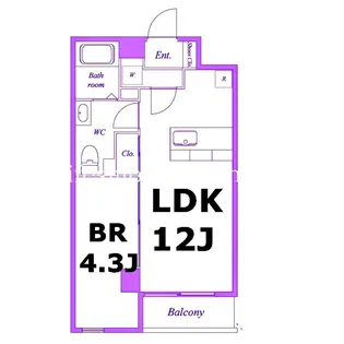 JMFレジデンス新横浜【4階】の間取り