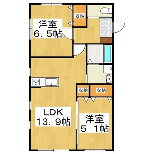 メゾンドボヌール【1階】の間取り
