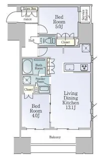 ルフォンブランシェ品川南大井【4階】の間取り