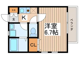 エルセレッソ【1階】の間取り