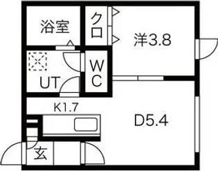 トレジャーキャッスル伍番館【2階】の間取り