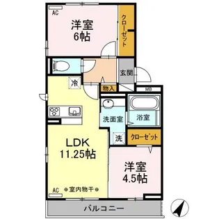 シェーン・アネーロ【2階】の間取り