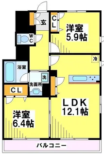 グランドールIII【1階】の間取り