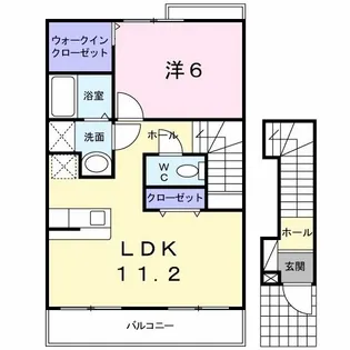 アヴニール II【2階】の間取り