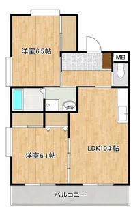 ライフサポートマンション彩里【3階】の間取り