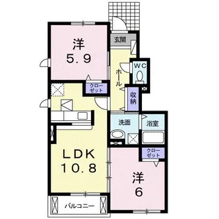 ヌーベル・カーサA【1階】の間取り
