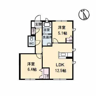 シャーメゾンボヌールD【1階】の間取り