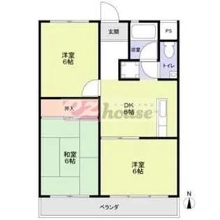 仁平フラッツ【3階】の間取り