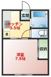 萩園ハイツ【1階】の間取り