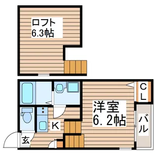 ハーモニーテラス中倉II【1階】の間取り