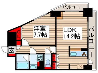 サンクレ-ル荒川ブランガ-デン【10階】の間取り