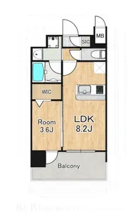 エステムコート難波WEST-SIDEVIIIエクシーナ【2階】の間取り