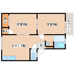 サンライフS【1階】の間取り