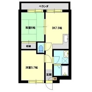 サンコーポ服部【3階】の間取り