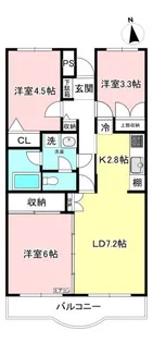 サン・ヒル7【4階】の間取り