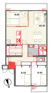 ラポール生田【5階】の間取り