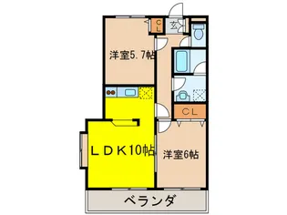 コヴェントガーデン【2階】の間取り