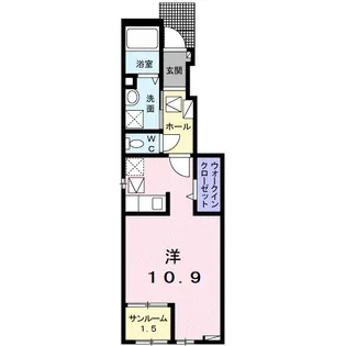 ハーヴェストヒルD【1階】の間取り
