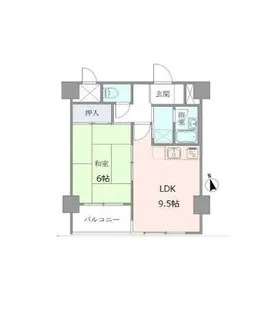 ベルメゾン上野松が谷【6階】の間取り