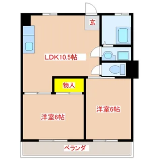マンションまごめ【2階】の間取り