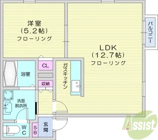 コーポ友里【2階】の間取り