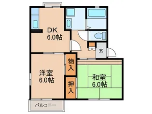 クローバーコートA【2階】の間取り