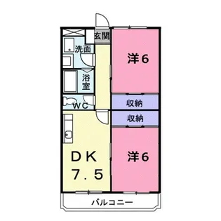 ビューテラス畷B棟【3階】の間取り