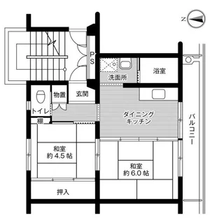 ビレッジハウス宮成1号棟【3階】の間取り