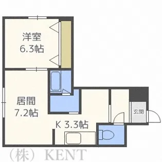ルミナス八軒【3階】の間取り
