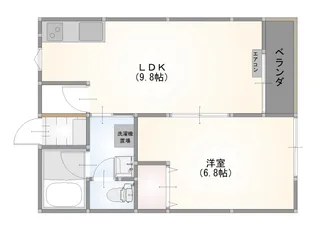 メゾンドベルII【1階】の間取り