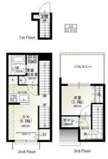 ソルナクレイシア二子玉川【1階】の間取り