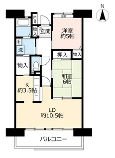 URパークタウン西武庫【8階】の間取り