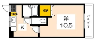 第一タウン皆賀【2階】の間取り