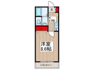 (仮)マーブル入間【1階】の間取り